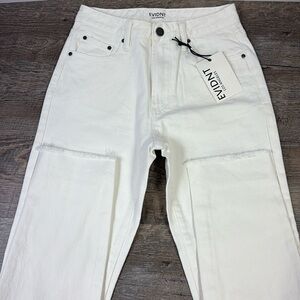 NEW EVIDNT ORSAY SLIM  High Rise Cropped Notched Ankle Jeans 24